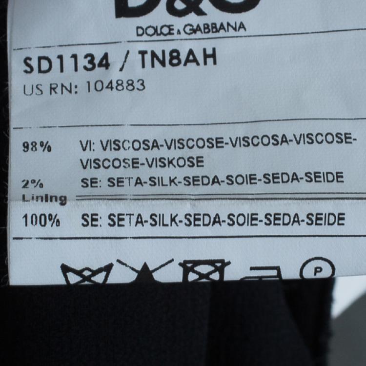 Pre Owned D and G Black Halter Embellished Dress M