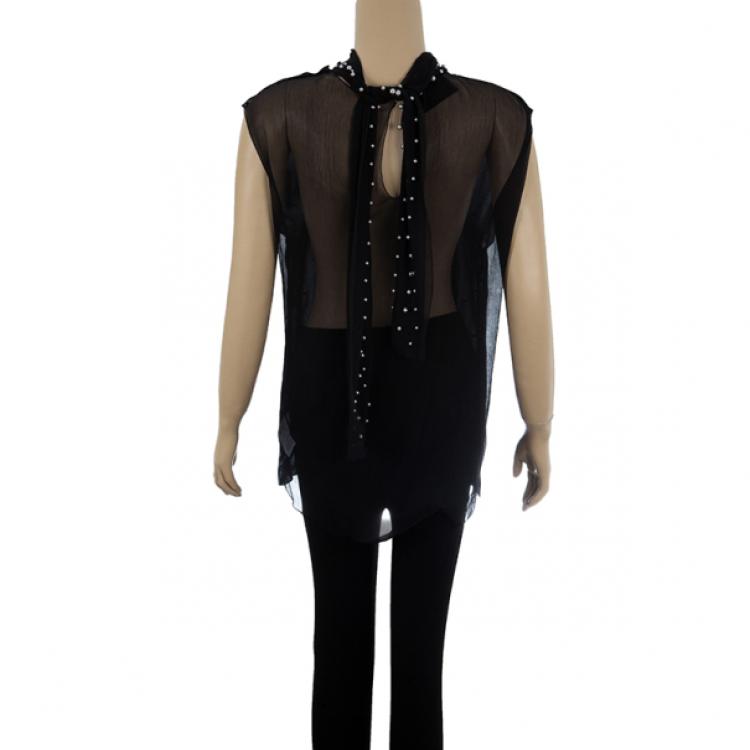 مملوكة مسبقًا D and G Pearl Embellished Top M