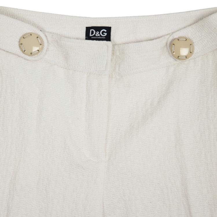 Pre Owned D and G White Casual Pants S