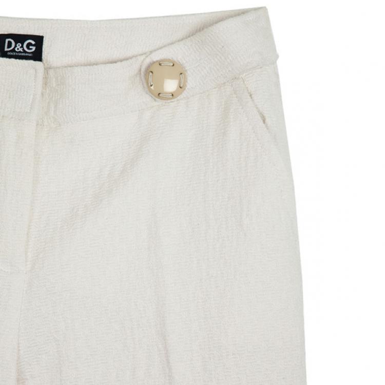 Pre Owned D and G White Casual Pants S
