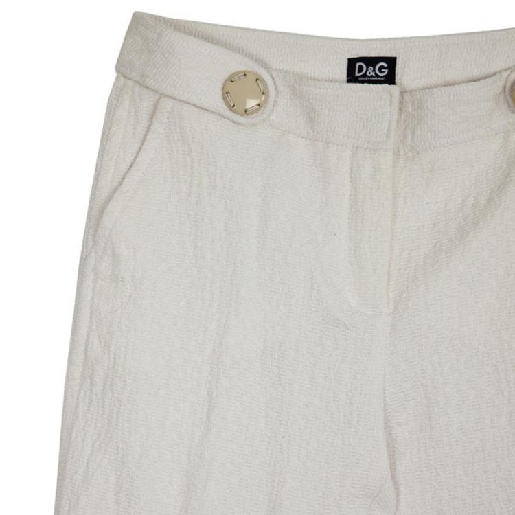 Pre Owned D and G White Casual Pants S