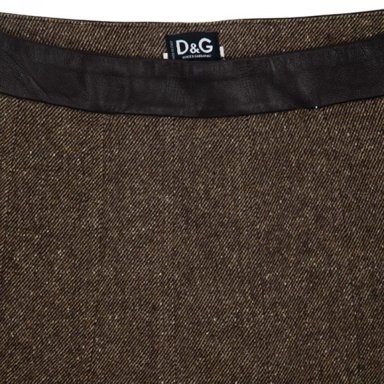 Pre Owned D&G Pleated Box Skirt S