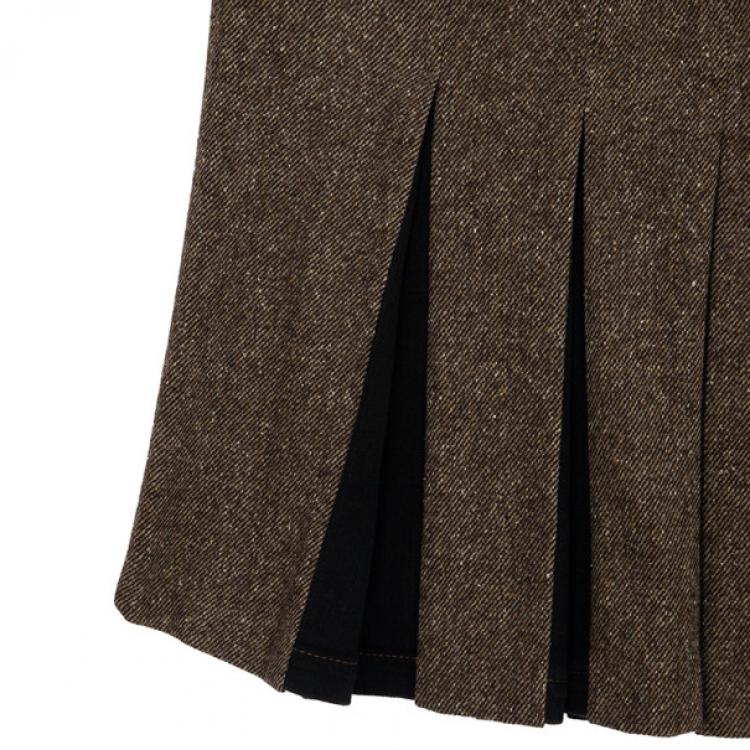 Pre Owned D&G Pleated Box Skirt S