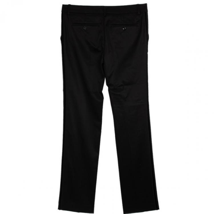 مملوكة مسبقًا D&amp;G Black Cotton Wool Trousers L