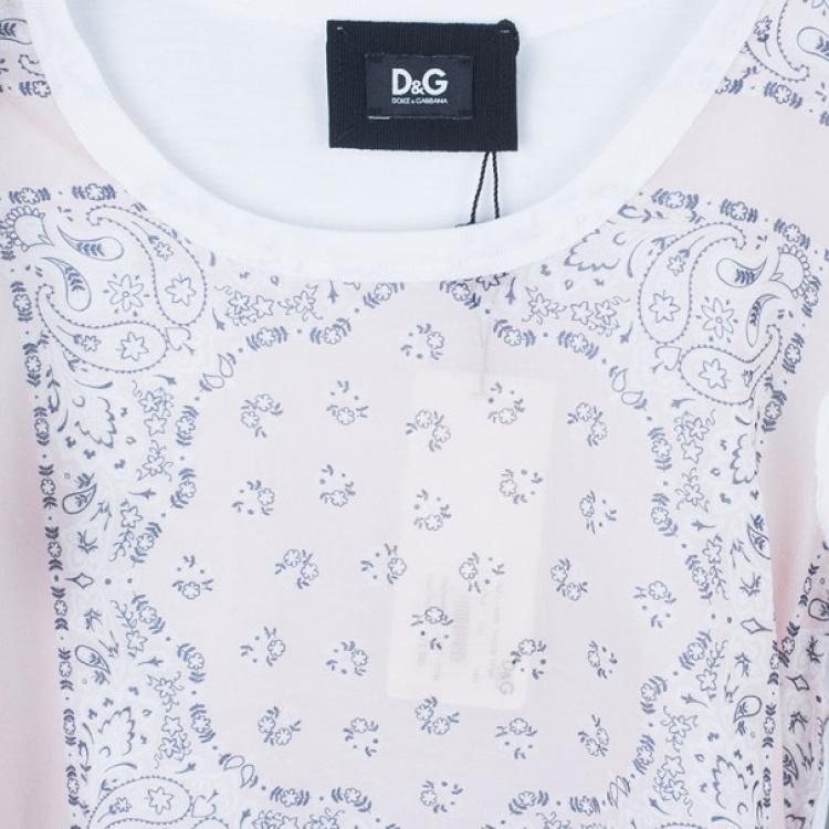 Pre Owned D&G Bandana Print T-Shirt S