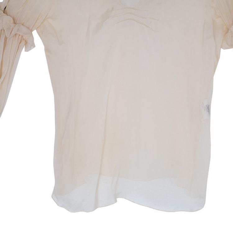 Pre Owned D and G Light Pink Ruffled Blouse S