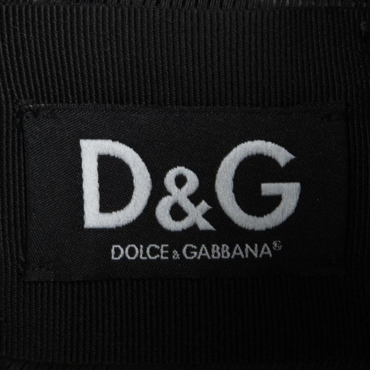 Pre Owned D&G Metallic Gold Contrast Lapel Blazer M