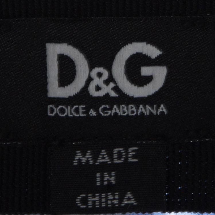 Pre Owned D&G Blue Floral Print Faux Layer Long Sleeve Shirt M