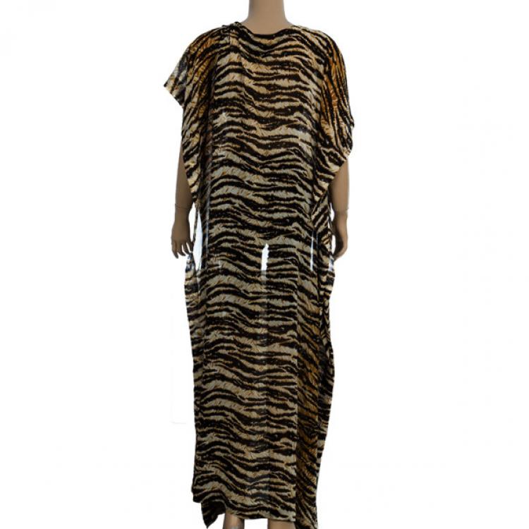 Pre Owned D and G Animal Print Kaftan M