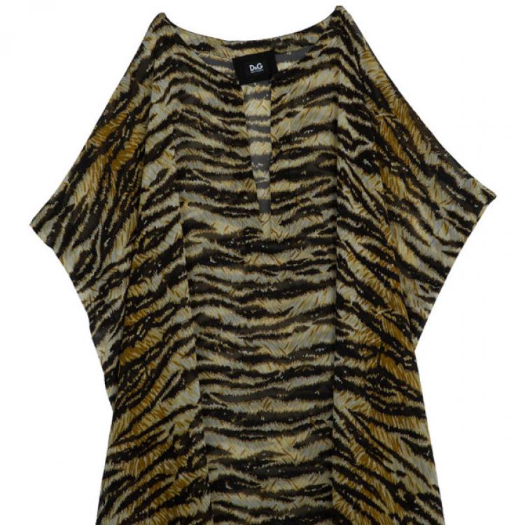 Pre Owned D and G Animal Print Kaftan M