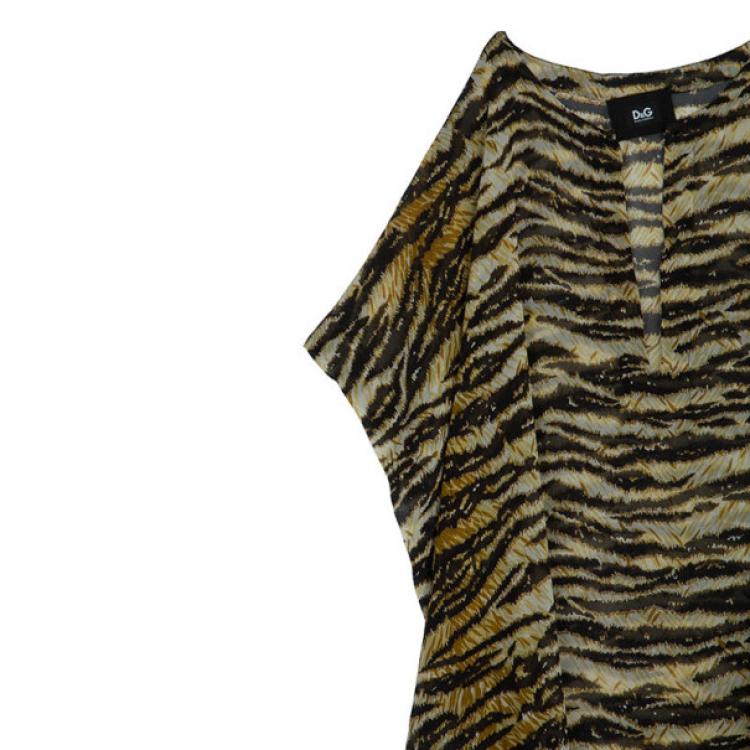 Pre Owned D and G Animal Print Kaftan M