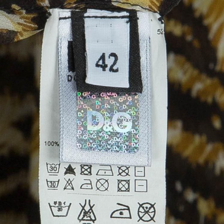 Pre Owned D and G Animal Print Kaftan M