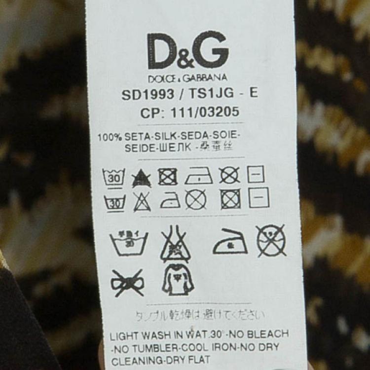 Pre Owned D and G Animal Print Kaftan M