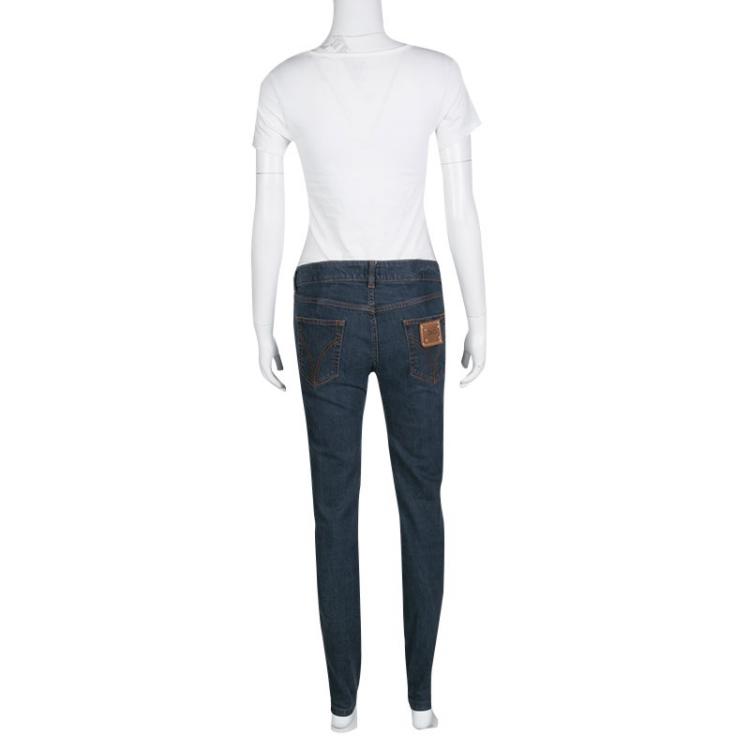 Pre Owned D&G Dark Blue Very Tight Fit Pretty Jeans M