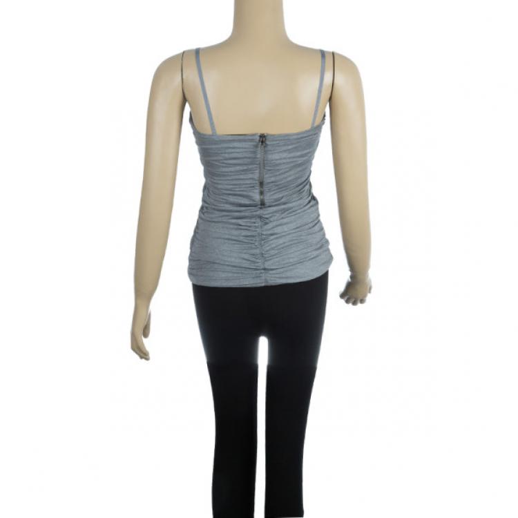 Pre Owned D and G Sleeveless Ruched Top S