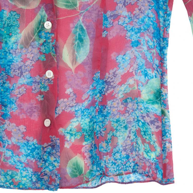 Pre Owned D and G Printed Silk Top S