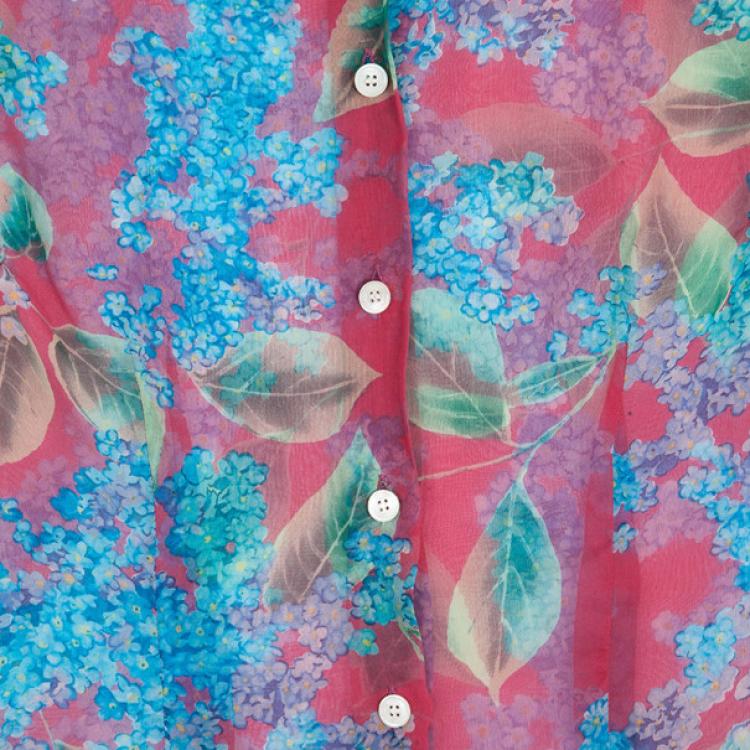 Pre Owned D and G Printed Silk Top S