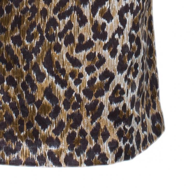 Pre Owned D and G Leopard Print Bustier Dress M