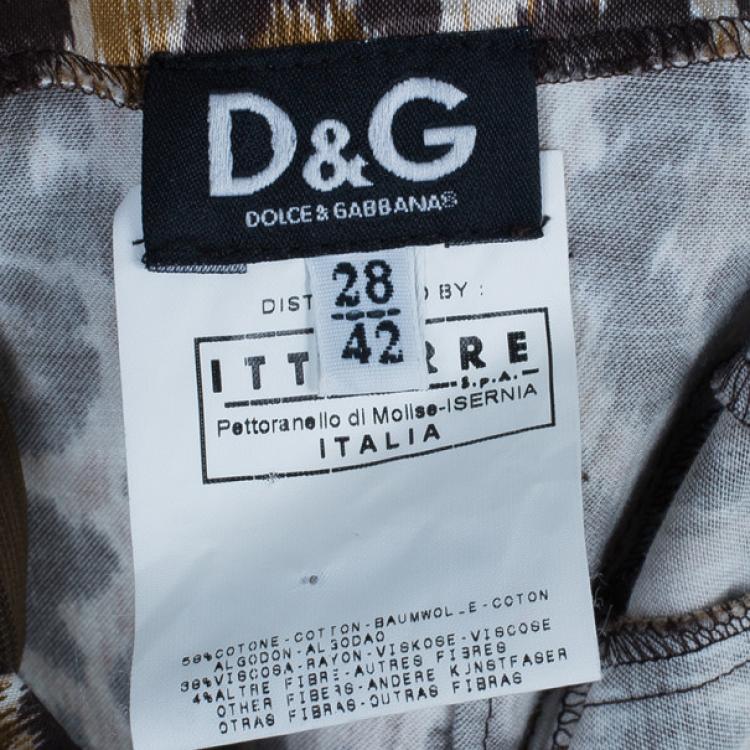 Pre Owned D and G Leopard Print Bustier Dress M