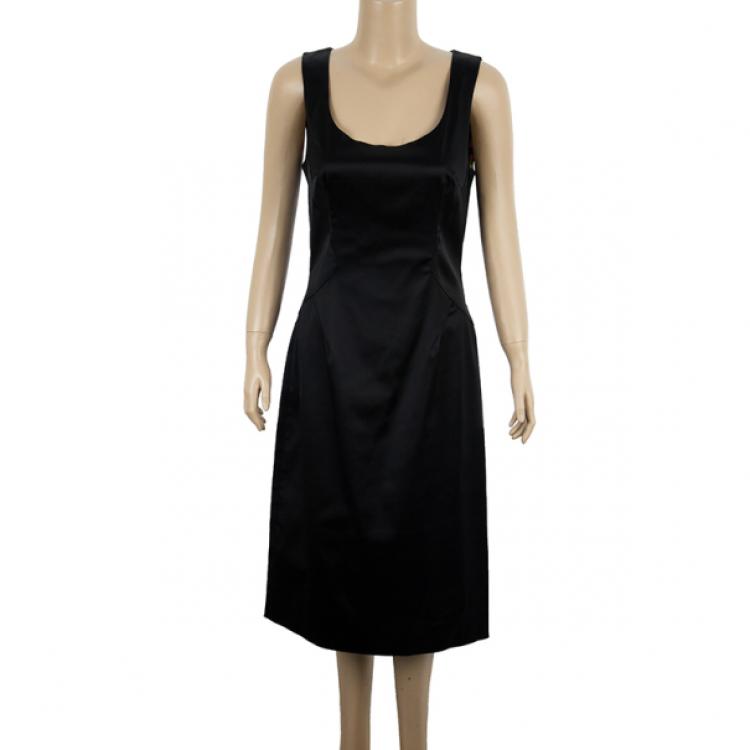 Pre Owned D and G Spotted Silk-Crepe Mini Dress L