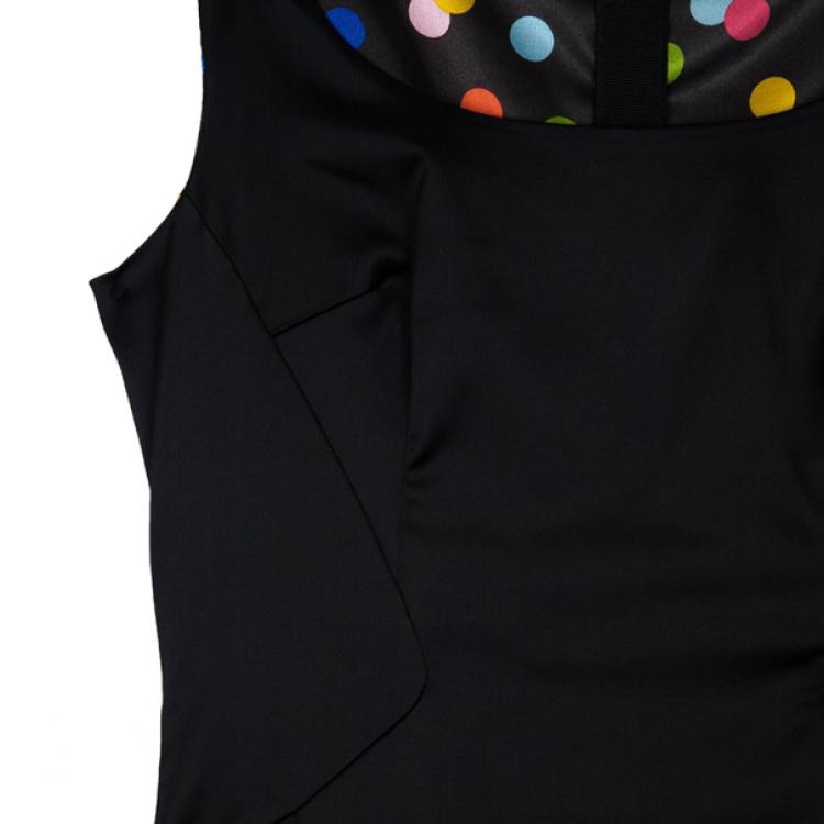 Pre Owned D and G Spotted Silk-Crepe Mini Dress L