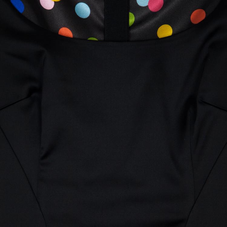 Pre Owned D and G Spotted Silk-Crepe Mini Dress L