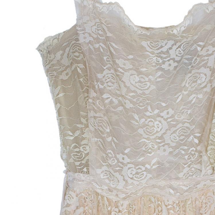 Pre Owned D&G Tiered Lace Dress S