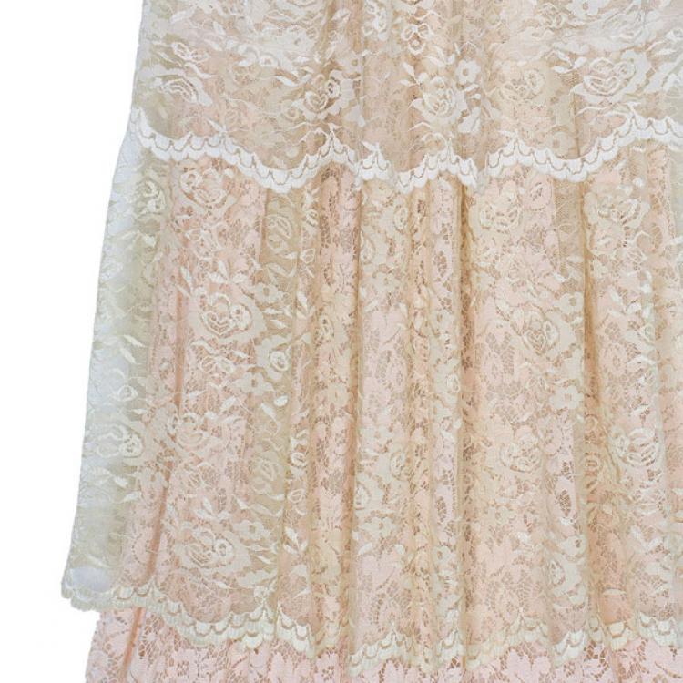 Pre Owned D&G Tiered Lace Dress S