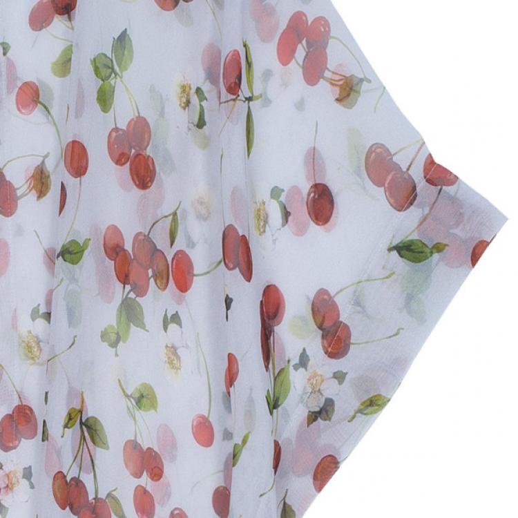 Pre Owned D&G Red Cherry Short Kaftan L