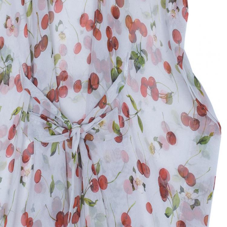 Pre Owned D&G Red Cherry Short Kaftan L