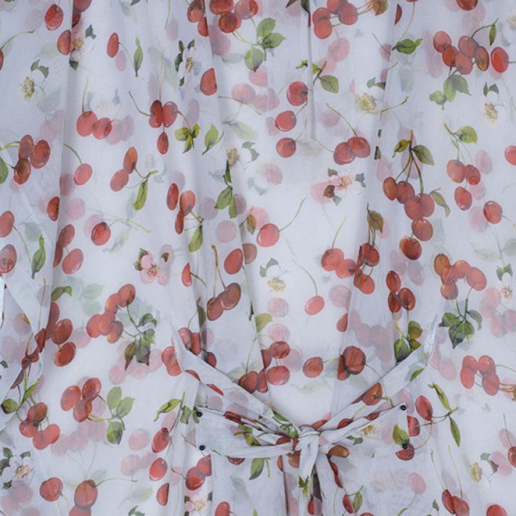 Pre Owned D&G Red Cherry Short Kaftan L