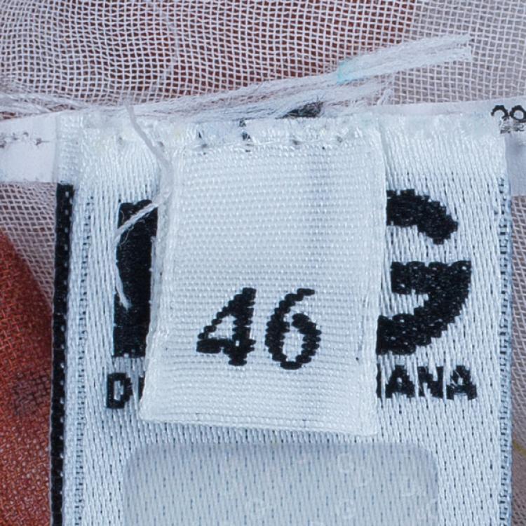 Pre Owned D&G Red Cherry Short Kaftan L