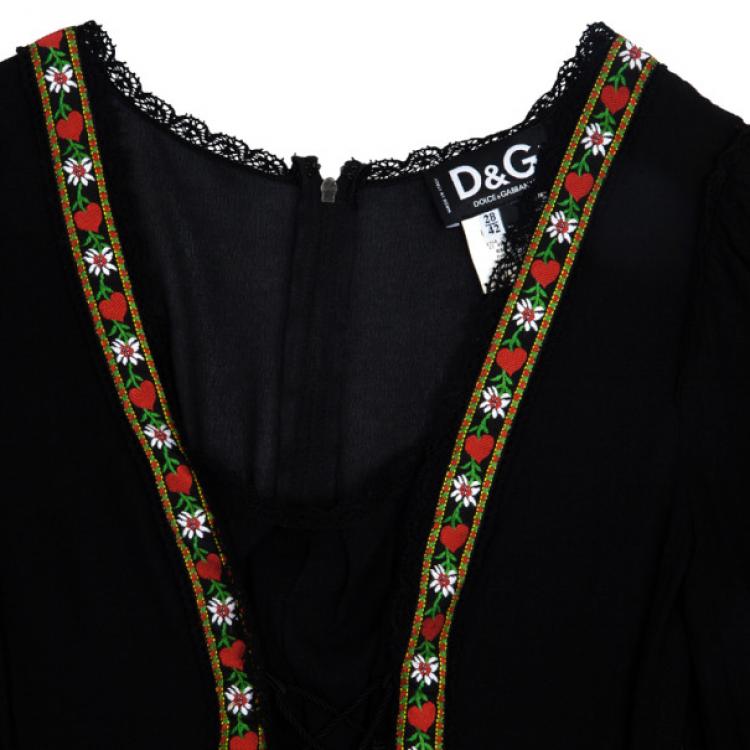 Pre Owned D and G Long Sleeve Corset Top M