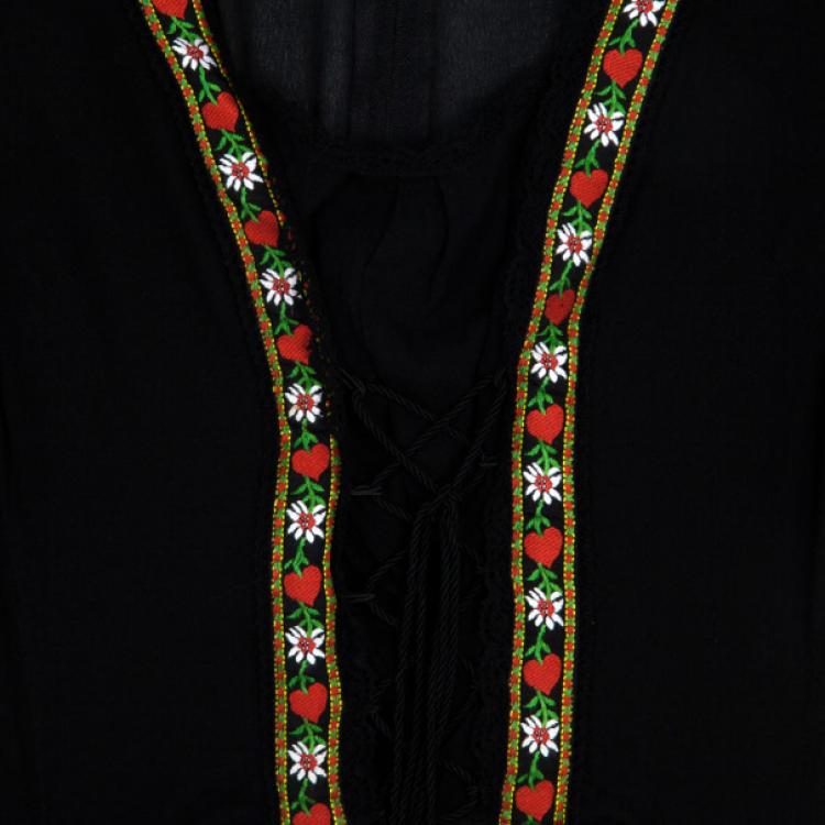 Pre Owned D and G Long Sleeve Corset Top M