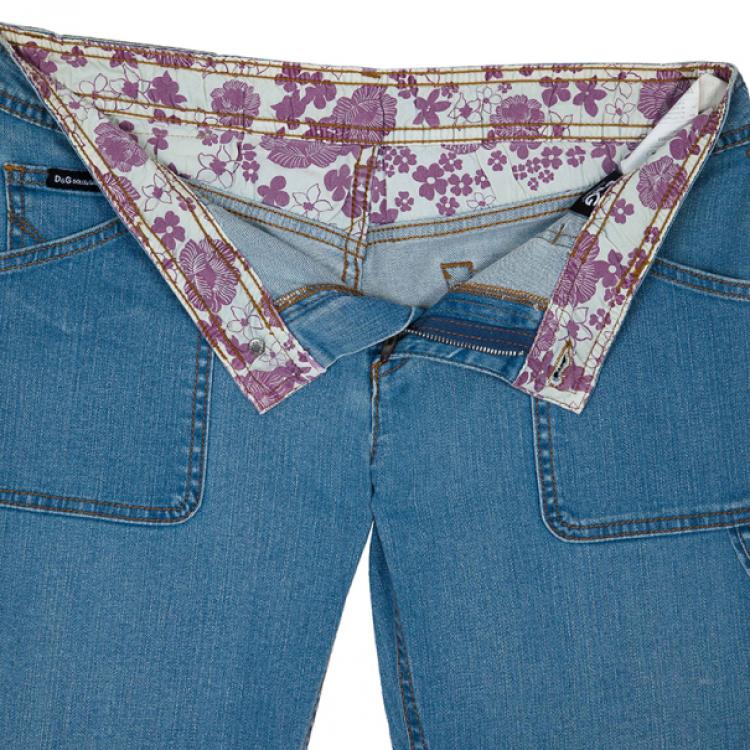 Pre Owned D and G Crop 3/4 Denim Jeans M