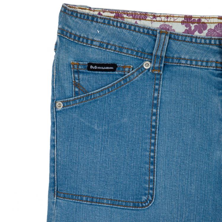 Pre Owned D and G Crop 3/4 Denim Jeans M