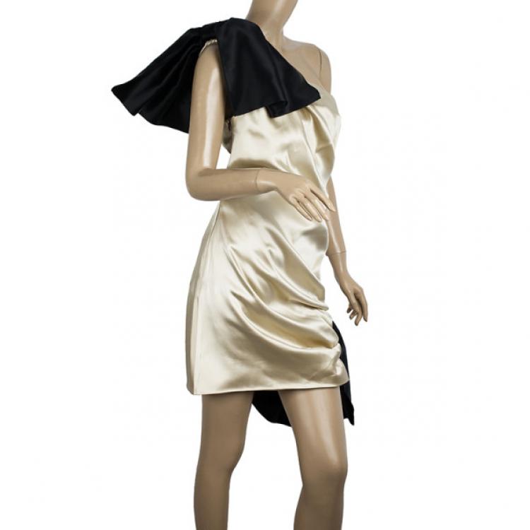 مملوكة مسبقًا D and G Bow Detailed Satin Dress M