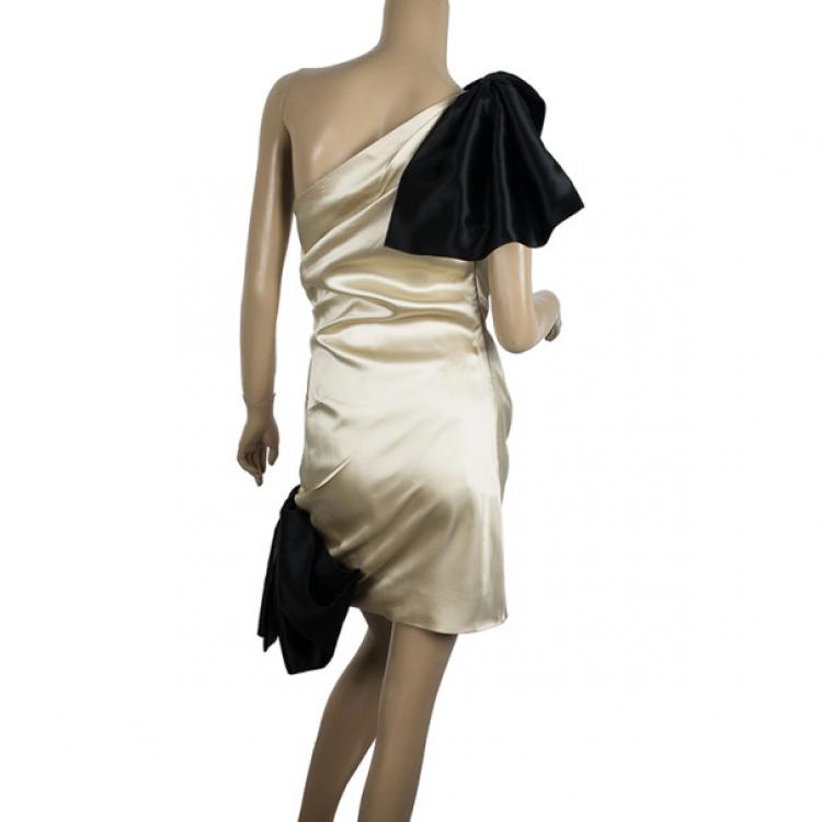 مملوكة مسبقًا D and G Bow Detailed Satin Dress M