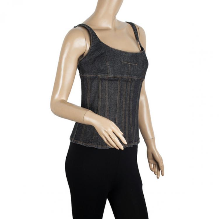 Pre Owned D and G Denim Corset Top L