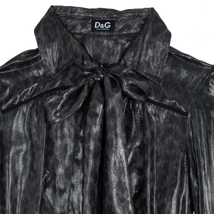 Pre Owned D and G Leopard Print Chiffon Top S