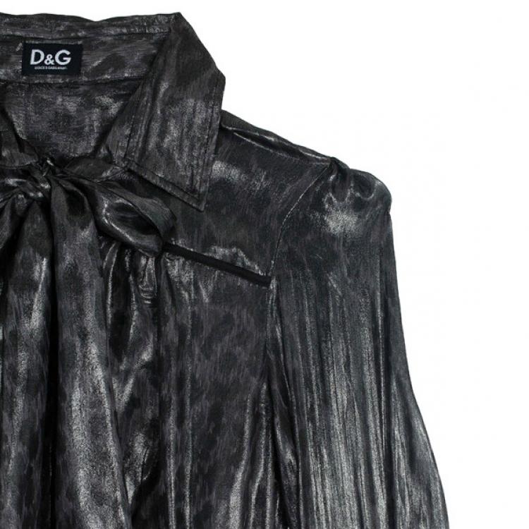 Pre Owned D and G Leopard Print Chiffon Top S