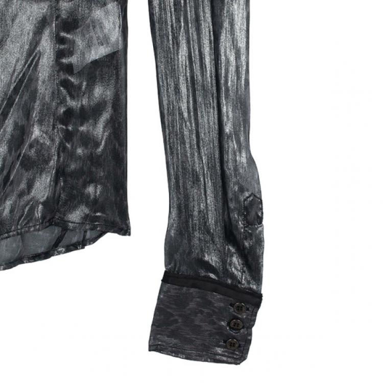 Pre Owned D and G Leopard Print Chiffon Top S