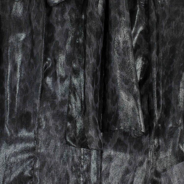 Pre Owned D and G Leopard Print Chiffon Top S