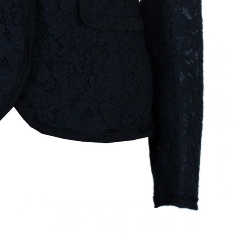 Pre Owned D and G Black Lace Single Breasted Blazer S