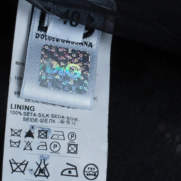 Pre Owned D and G Black Lace Single Breasted Blazer S