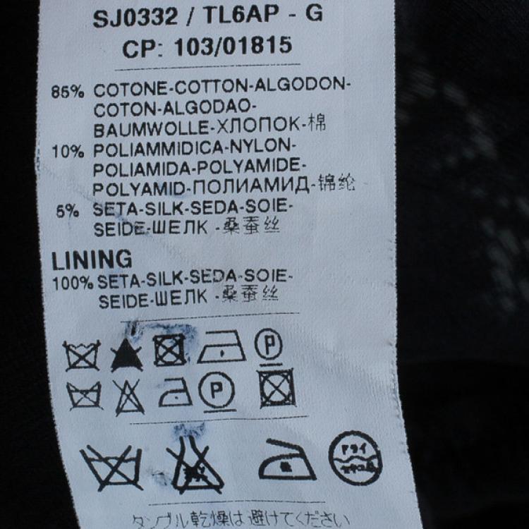 Pre Owned D and G Black Lace Single Breasted Blazer S