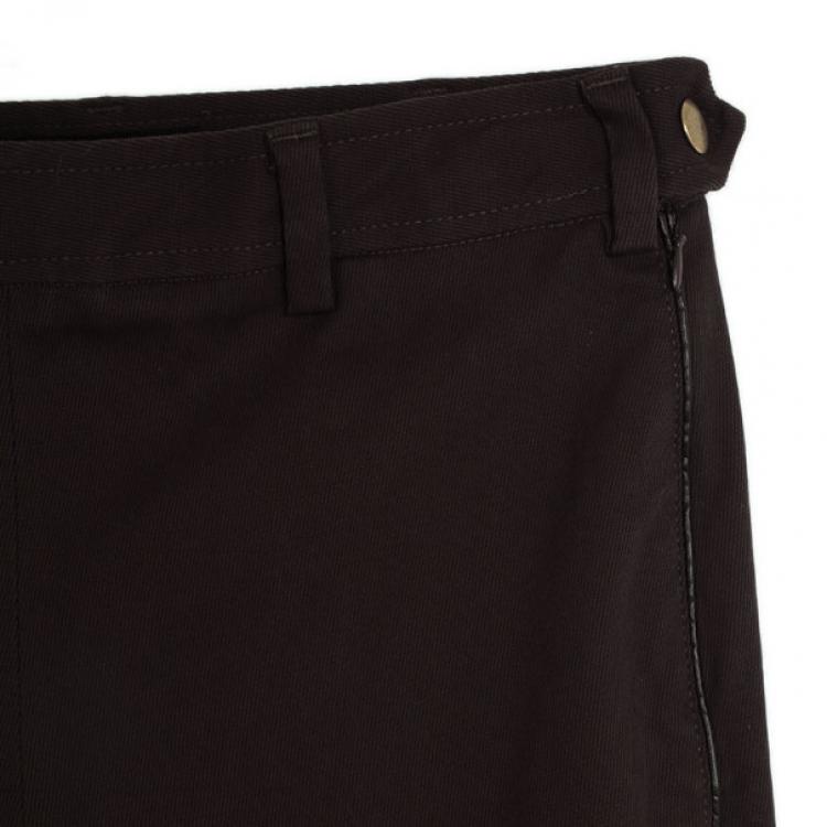 ممل�وكة مسبقًا D and G Brown Skinny Trousers with Leather Piping L