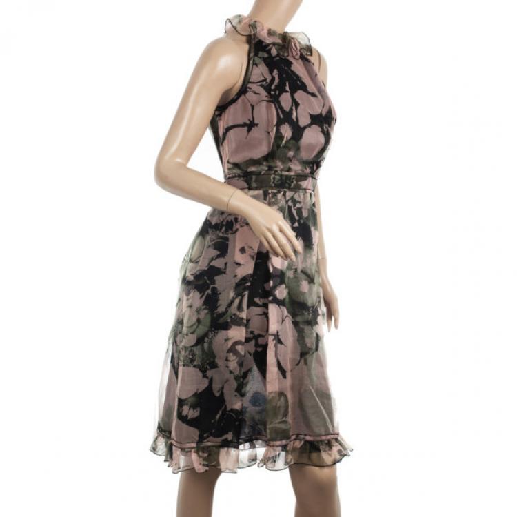 D&G Frilled Silk Flower Dress
