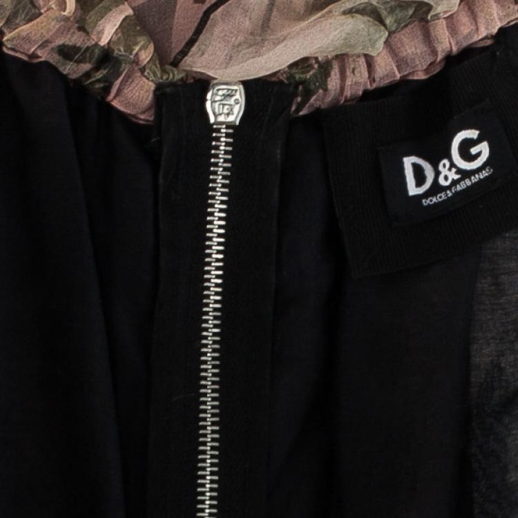 Pre Owned D&G Silk Floral Print Dress S