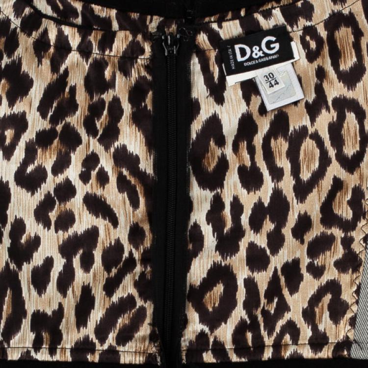 Pre Owned D and G Vintage Leopard Bustier Dress L